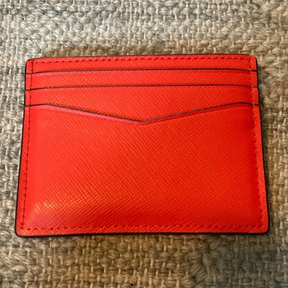 NWOT Bright Red Kate Spade Card Holder - Picture 2 of 2